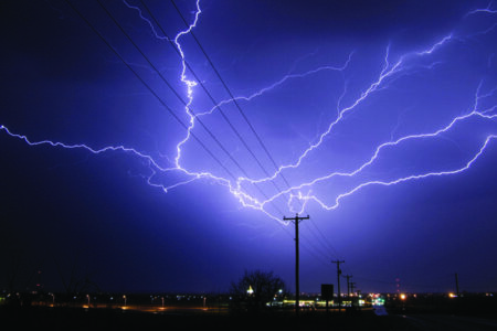 lightning thunderstorm clouds